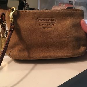 Coach Suede Wristlet